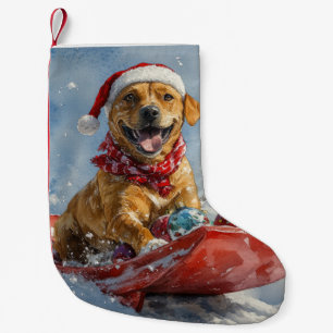 Rhodesian Ridgeback Dog in Sledge Christmas Small Christmas Stocking