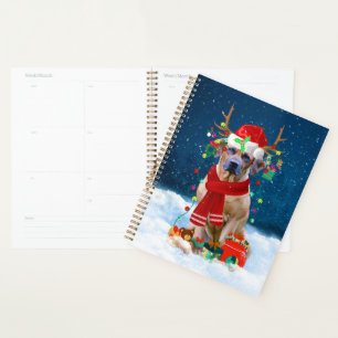 Rhodesian Ridgeback Dog in Snow Christmas Gift  Planner