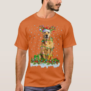 Rhodesian Ridgeback Dog Santa Hat Reindeer Christm T-Shirt