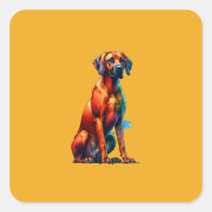 Rhodesian Ridgeback Dog Square Sticker