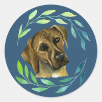 Rhodesian Ridgeback Dog Watercolor Painting