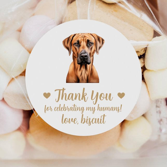 Rhodesian Ridgeback Dog Wedding Favour Stickers (Creator Uploaded)