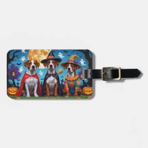 Rhodesian Ridgeback Dogs Pumpkin Halloween Funny Luggage Tag