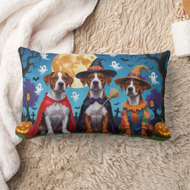 Rhodesian Ridgeback Dogs Pumpkin Halloween Funny  Lumbar Cushion (Blanket)