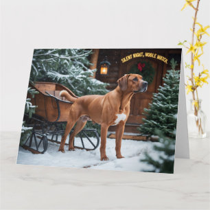 Rhodesian Ridgeback Festive Holiday Christmas Card