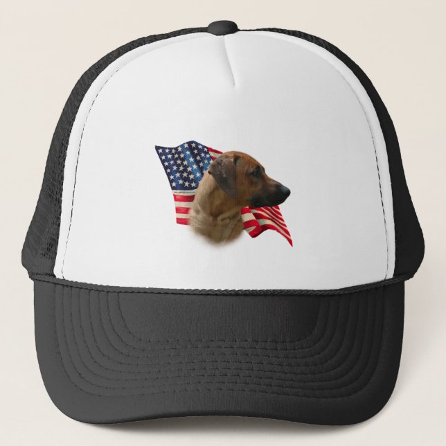Rhodesian Ridgeback Flag Trucker Hat (Front)