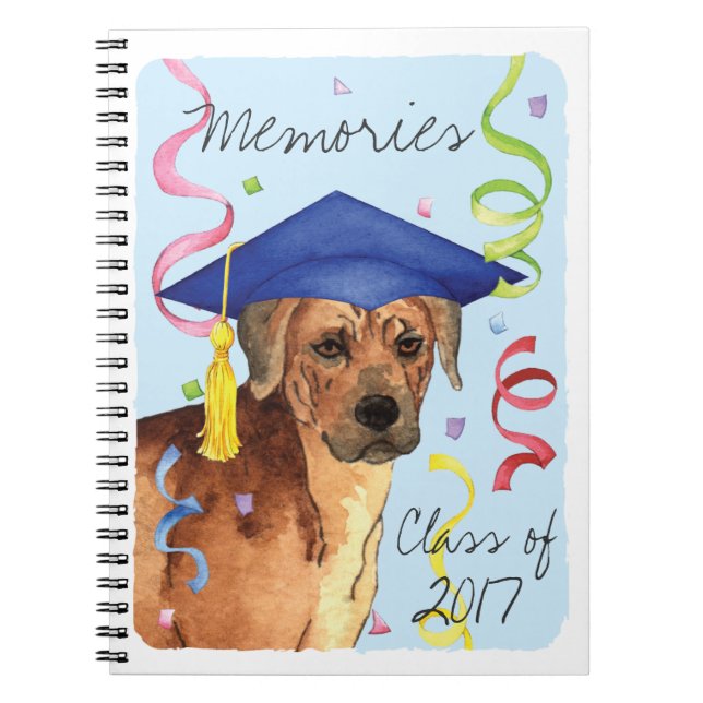 Rhodesian Ridgeback Graduate Spiral Notebook (Front)