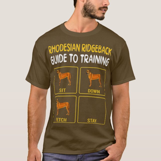 Rhodesian Ridgeback Guide To Training Dog T-Shirt (Front)