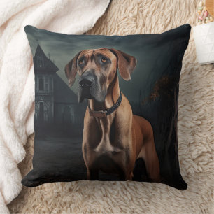 Rhodesian Ridgeback Halloween Scary Cushion