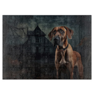 Rhodesian Ridgeback Halloween Scary  Cutting Board