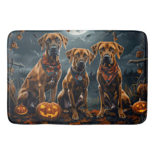 Rhodesian Ridgeback Halloween Spooky  Bath Mat