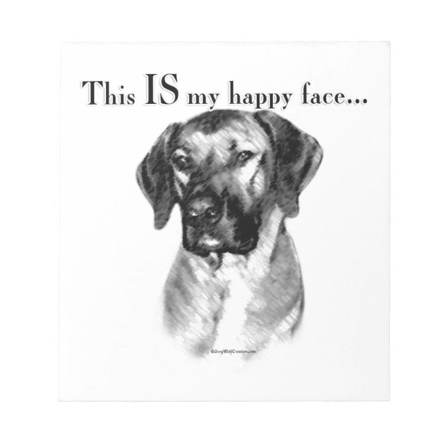 Rhodesian Ridgeback Happy Face Notepad (Front)