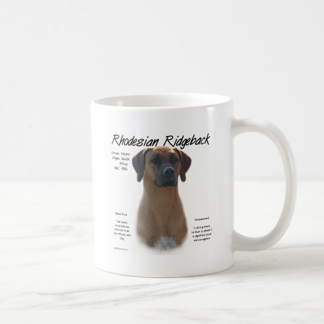 Rhodesian Ridgeback History Design Coffee Mug (Right)