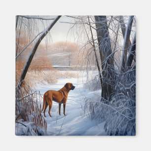 Rhodesian Ridgeback Let It Snow Christmas  Magnet