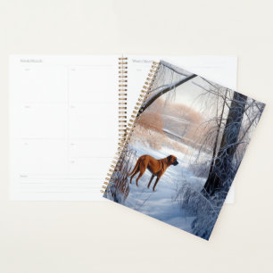 Rhodesian Ridgeback Let It Snow Christmas  Planner