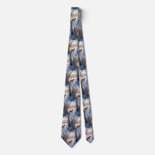 Rhodesian Ridgeback Let It Snow Christmas Tie