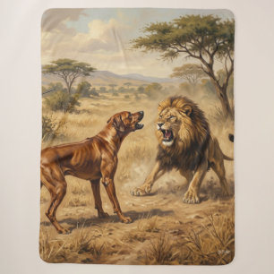 Rhodesian Ridgeback Lion Hound Art Sherpa Blanket