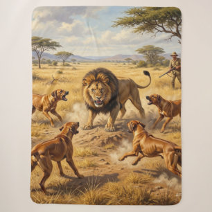 Rhodesian Ridgeback Lion Hound Art Sherpa Blanket