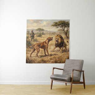 Rhodesian Ridgeback Lion Hound Art Tapestry