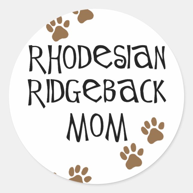 Rhodesian Ridgeback Mum Classic Round Sticker (Front)