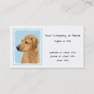 Rhodesian Ridgeback Painting - Original Dog Art Business Card