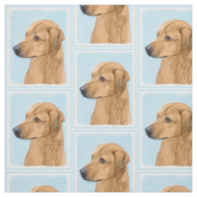 Rhodesian Ridgeback Painting - Original Dog Art Fabric (Swatch)