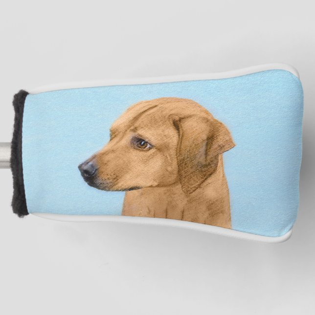 Rhodesian Ridgeback Painting - Original Dog Art Golf Head Cover (Front)