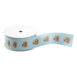Rhodesian Ridgeback Painting - Original Dog Art Grosgrain Ribbon