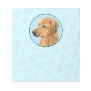 Rhodesian Ridgeback Painting - Original Dog Art Notepad