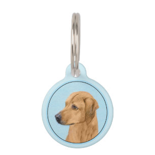 Rhodesian Ridgeback Painting - Original Dog Art Pet Tag