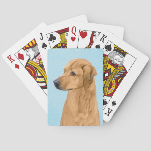 Rhodesian Ridgeback Painting - Original Dog Art Playing Cards