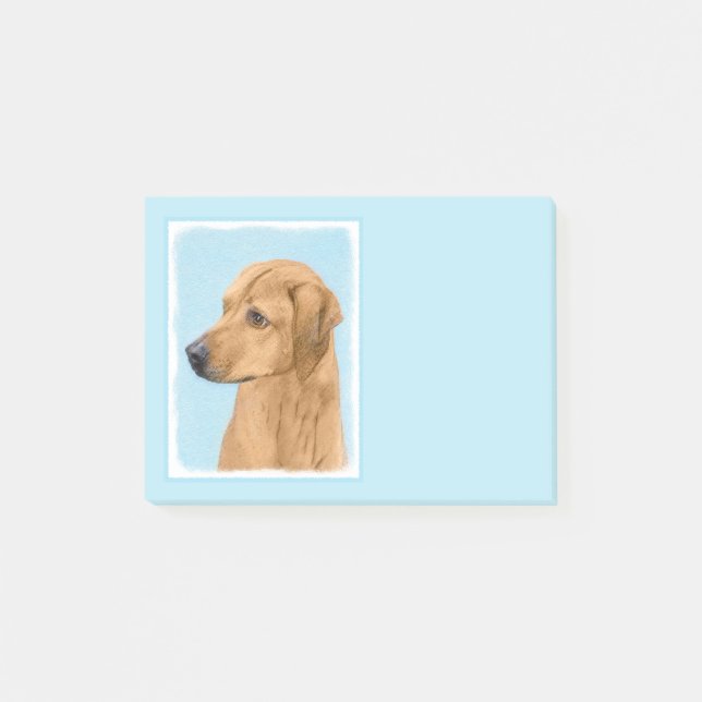 Rhodesian Ridgeback Painting - Original Dog Art Post-it Notes (Front)