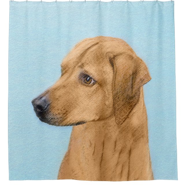 Rhodesian Ridgeback Painting - Original Dog Art Shower Curtain (Front)