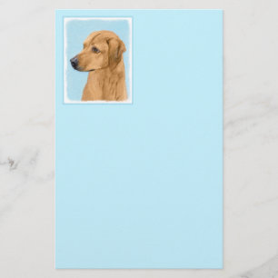 Rhodesian Ridgeback Painting - Original Dog Art Stationery