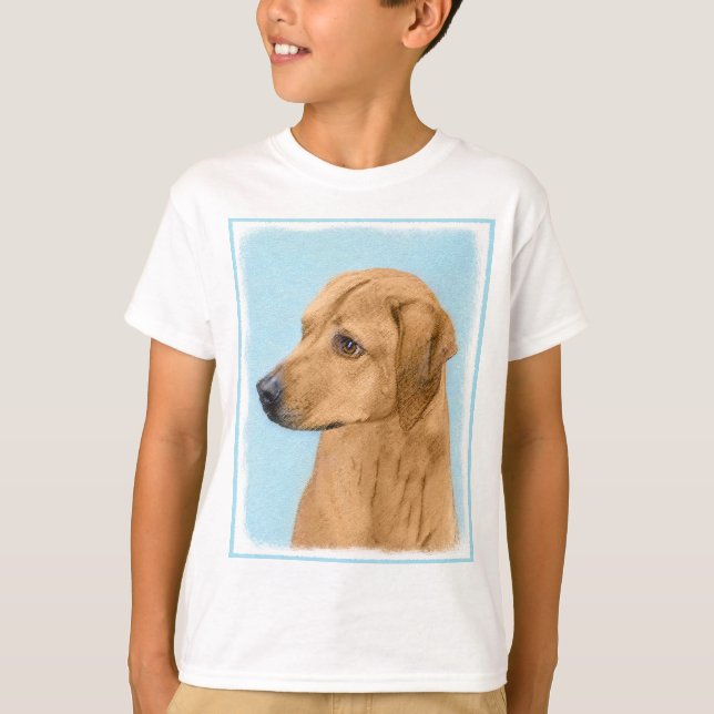 Rhodesian Ridgeback Painting - Original Dog Art T-Shirt (Front)