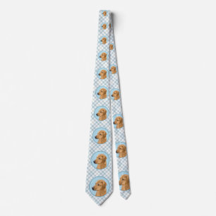 Rhodesian Ridgeback Painting - Original Dog Art Tie