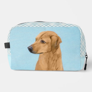 Rhodesian Ridgeback Painting Red Wheaten Dog Art Dopp Kit