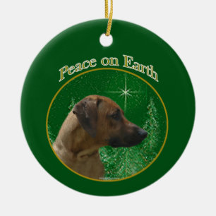 Rhodesian Ridgeback Peace Ceramic Tree Decoration