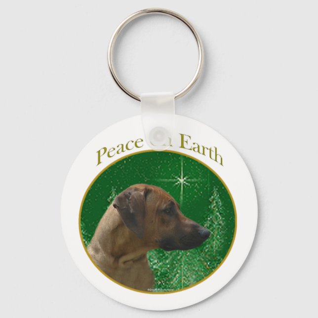 Rhodesian Ridgeback Peace Key Ring (Front)