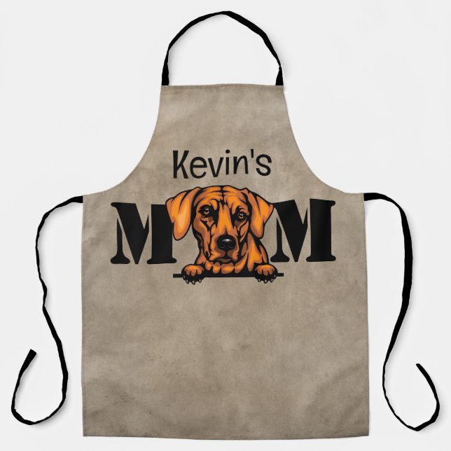 Rhodesian Ridgeback Personalised Mum Apron (Front)