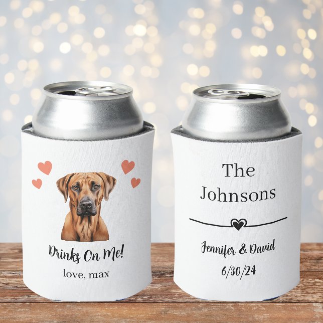Rhodesian Ridgeback Pet Wedding Can Cooler (Creator Uploaded)