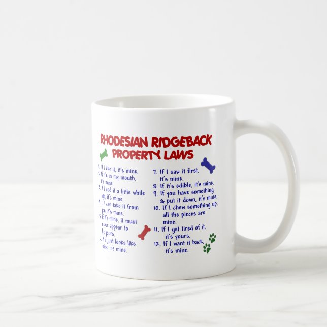 RHODESIAN RIDGEBACK Property Laws 2 Coffee Mug (Right)