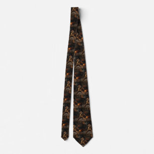 Rhodesian Ridgeback Pumpkins Halloween Scary Tie