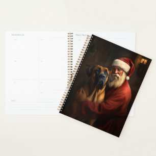 Rhodesian Ridgeback Santa Claus Festive Christmas Planner