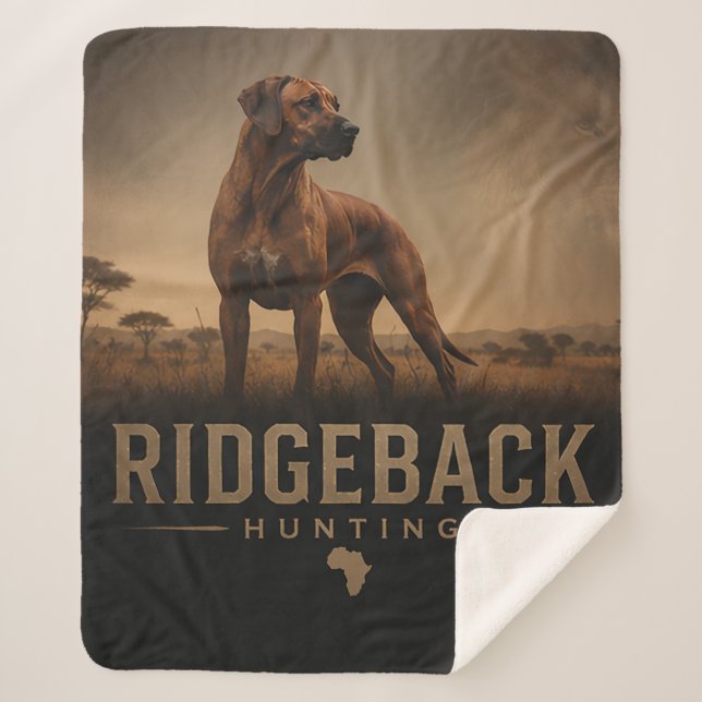 Rhodesian Ridgeback Sherpa Blanket (Front)