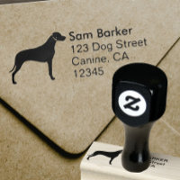 Rhodesian Ridgeback Silhouette Return Address