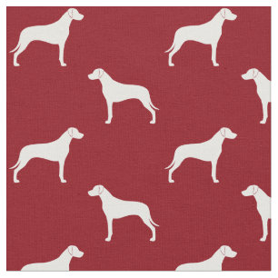 Rhodesian Ridgeback Silhouettes Pattern Fabric