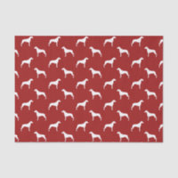 Rhodesian Ridgeback Silhouettes Pattern Red