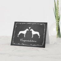 Rhodesian Ridgeback Silhouettes Wedding Congrats