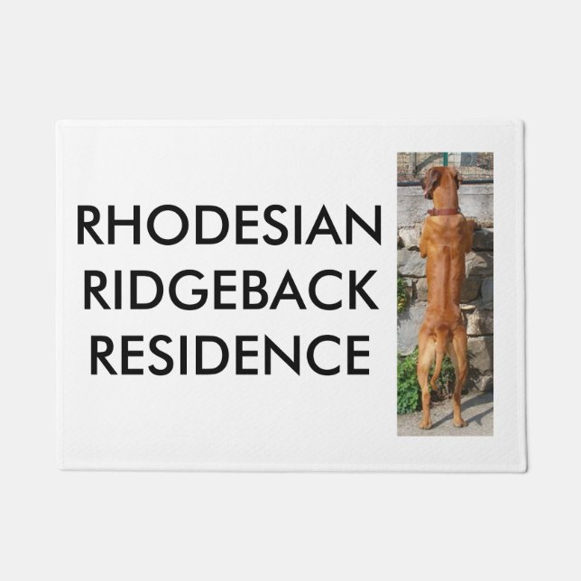 rhodesian ridgeback standing doormat (Front)
